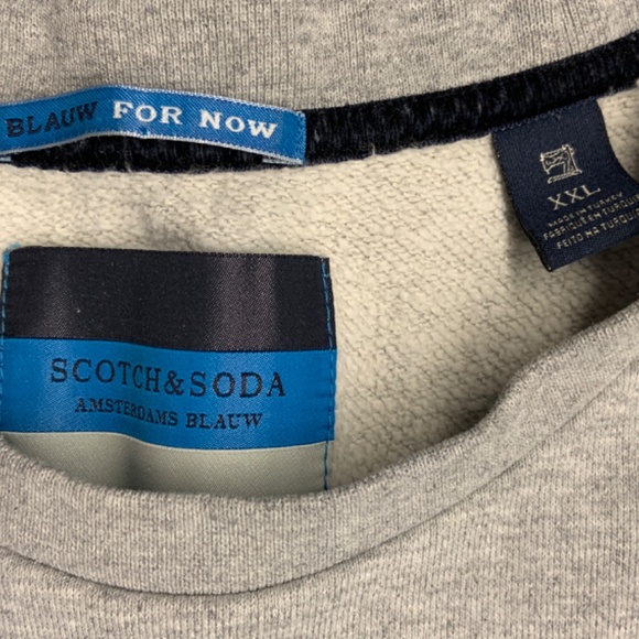 Men's Scotch & Soda Blauw for Now Sweatshirt Size XXL - Picture 2 of 3